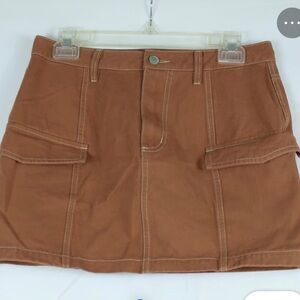RSQ Burnt Orange Brown 100% Cotton Skirt Womens Size Small